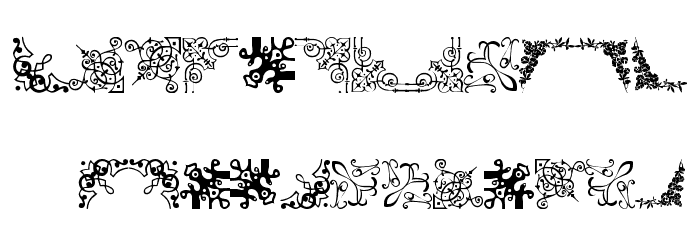 Vintage Decorative Corners 13 Font LOWERCASE