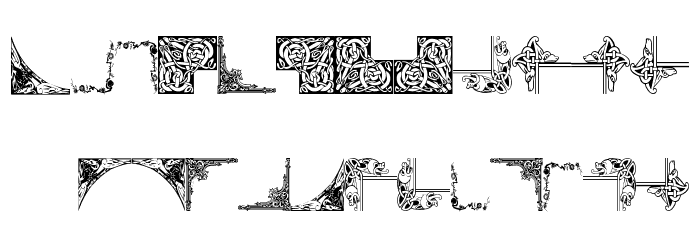 Vintage Decorative Corners 15 Font LOWERCASE