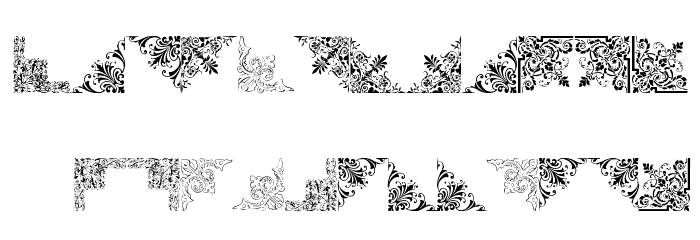 Vintage Decorative Corners 16 Font LOWERCASE