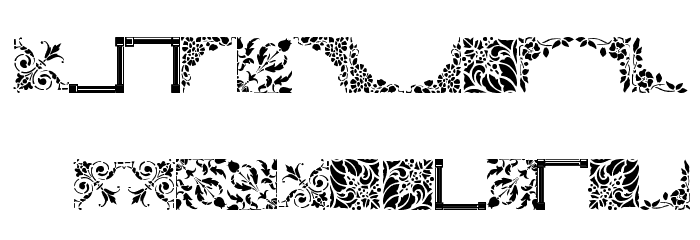 Vintage Decorative Corners 17 Font LOWERCASE