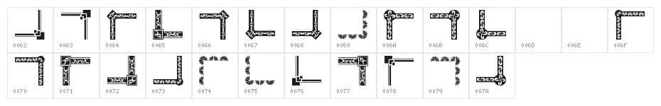 Vintage Decorative Corners 19 Character Map