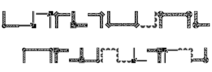 Vintage Decorative Corners 19 Font LOWERCASE