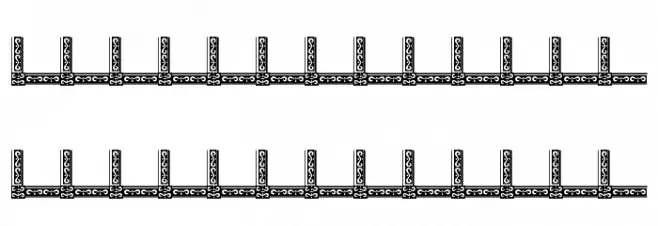 Vintage Decorative Corners 20 Caratteri MAIUSCOLE