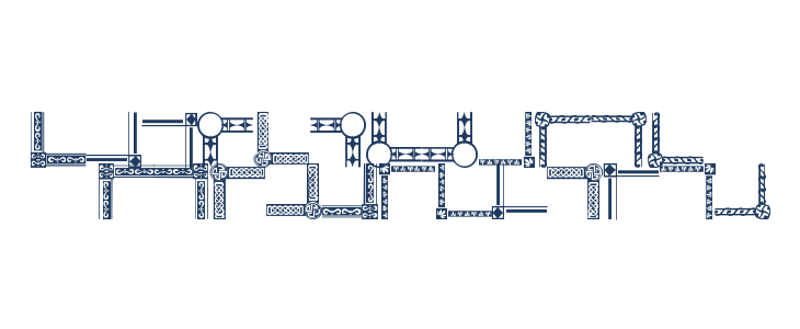 Vintage Decorative Corners 20 Lowercase