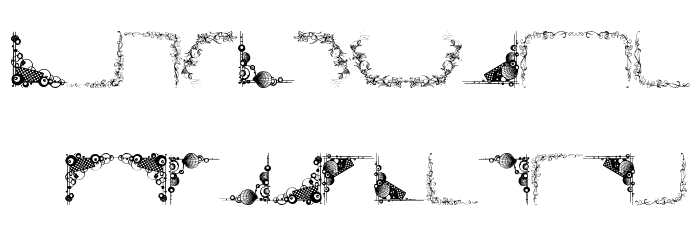 Vintage Decorative Corners 22 Font LOWERCASE