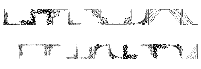 Vintage Decorative Corners 23 Font LOWERCASE