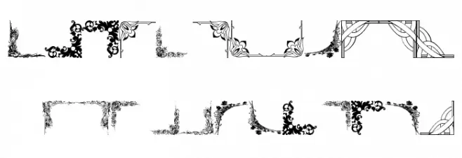 Vintage Decorative Corners 23 Font LOWERCASE