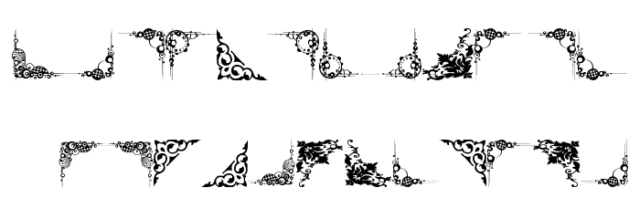 Vintage Decorative Corners 24 Font LOWERCASE
