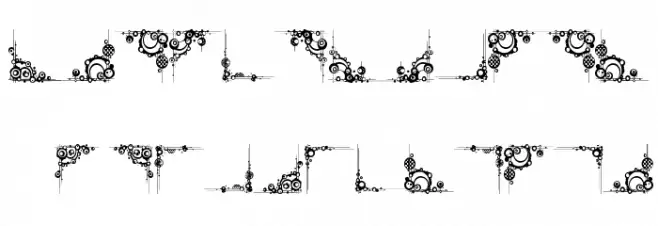 Vintage Decorative Corners 25 Polices MINUSCULES