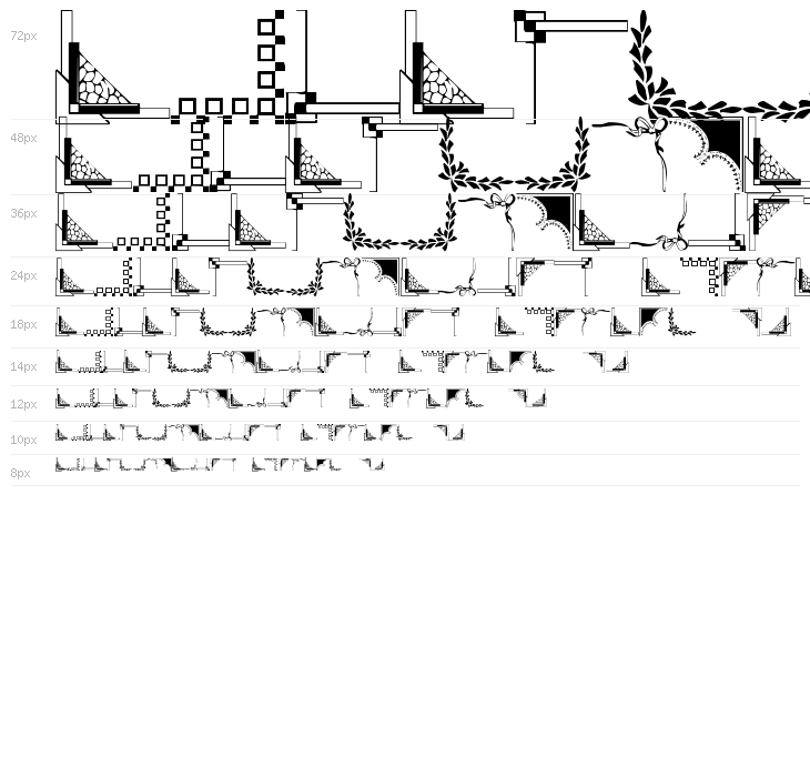 Vintage Decorative Corners 4 Waterfall