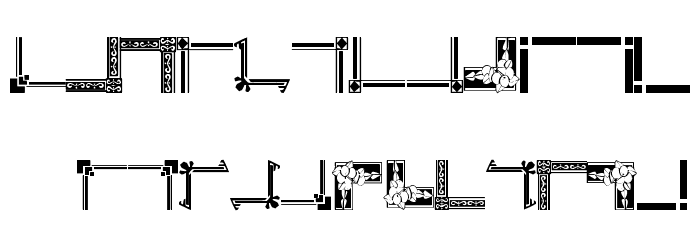 Vintage Decorative Corners 6 Font LOWERCASE