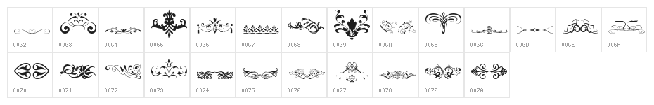 Vintage Decorative Signs 15 Character Map