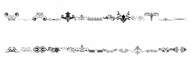 Vintage Decorative Signs 15 Caratteri MINUSCOLO