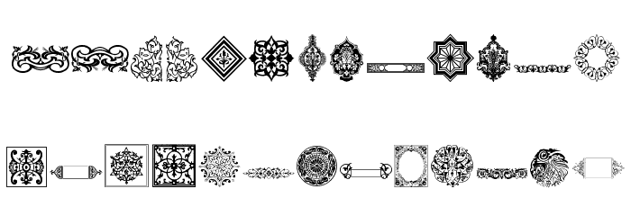 Vintage Decorative Signs 7 Font LOWERCASE