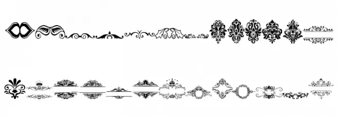 Vintage Decorative signs Schriftart Groß
