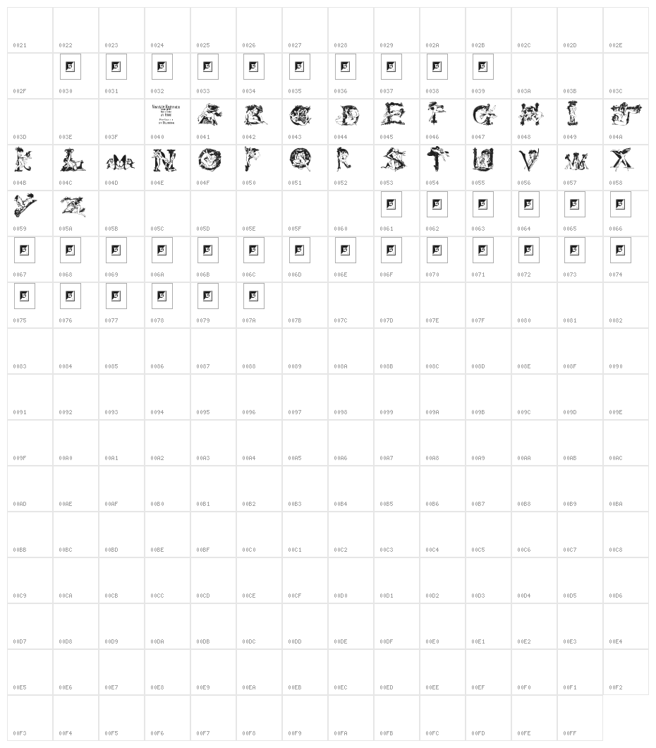 Vintage Erotique Character Map