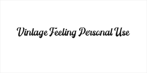 Vintage Feeling Personal Use Logo