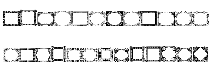 Vintage Frames 11 Font LOWERCASE