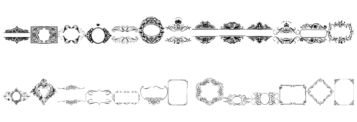 Vintage Frames 13 Font LOWERCASE