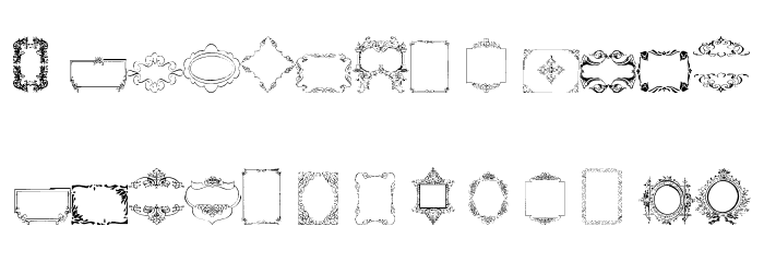 Vintage Frames 14 Font LOWERCASE