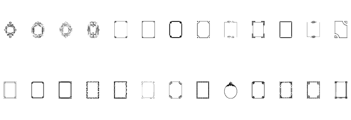Vintage Frames 3 Font LOWERCASE