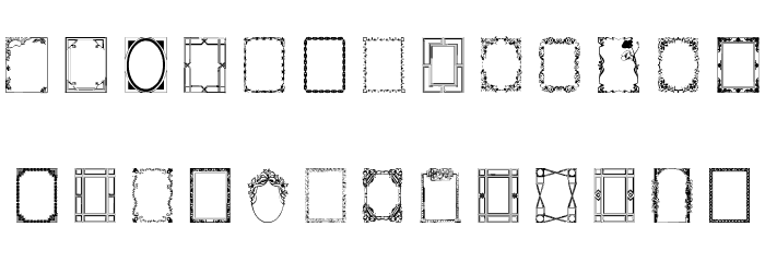 Vintage Frames 5 Font LOWERCASE
