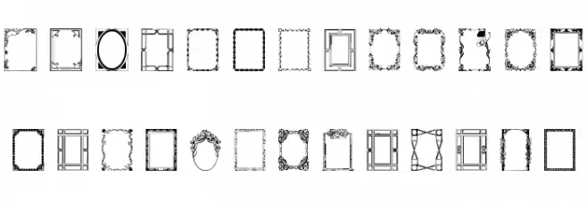 Vintage Frames 5 फ़ॉन्ट लोअरकेस