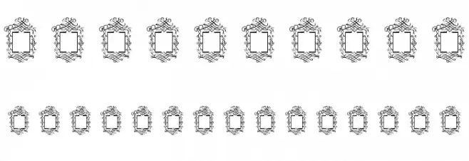 Vintage Frames 6 Font Alte caractere