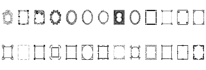 Vintage Frames 6 Font LOWERCASE