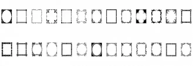 Vintage Frames 7 Schriftart Kleinbuchstaben
