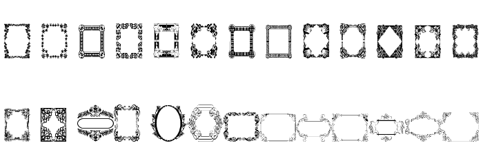Vintage Frames 8 Font LOWERCASE