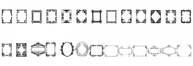 Vintage Frames 8 字体 小写