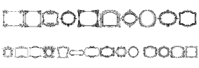 Vintage Frames Font OTHER CHARS