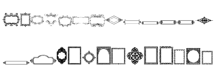 Vintage Frames Font LOWERCASE
