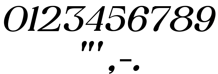 Vintage Glamour Italic Font OTHER CHARS