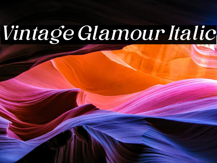 Vintage Glamour Italic Example 1