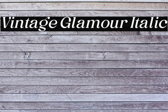 Vintage Glamour Italic Example 2