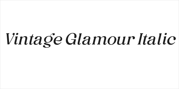 Vintage Glamour Italic Logo