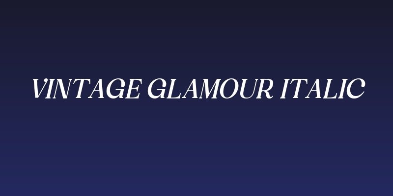 Vintage Glamour Italic Social Header