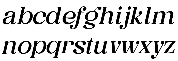 Vintage Glamour Italic Font LOWERCASE