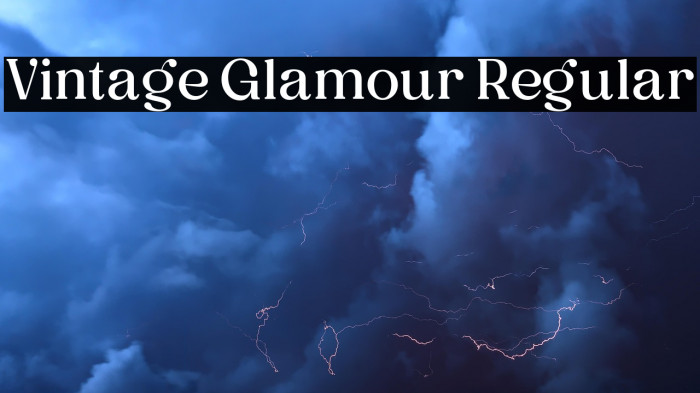 Vintage Glamour Regular Example 1