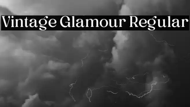 Vintage Glamour Regular Font examples