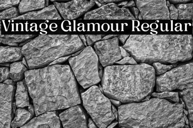 Vintage Glamour Regular Font examples