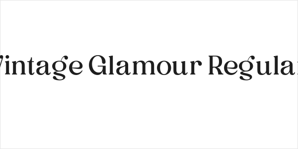 Vintage Glamour Regular Logo