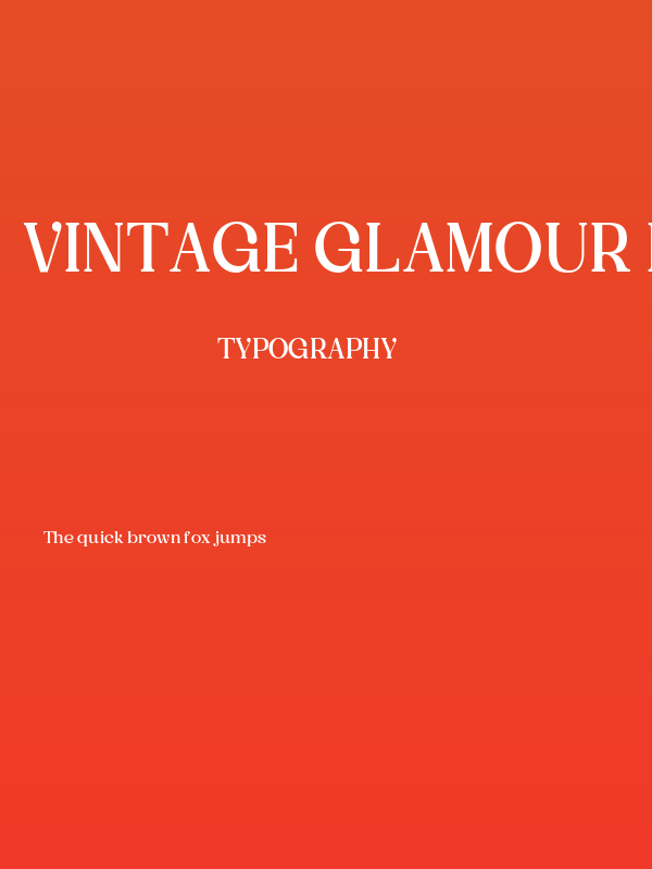 Vintage Glamour Regular Poster