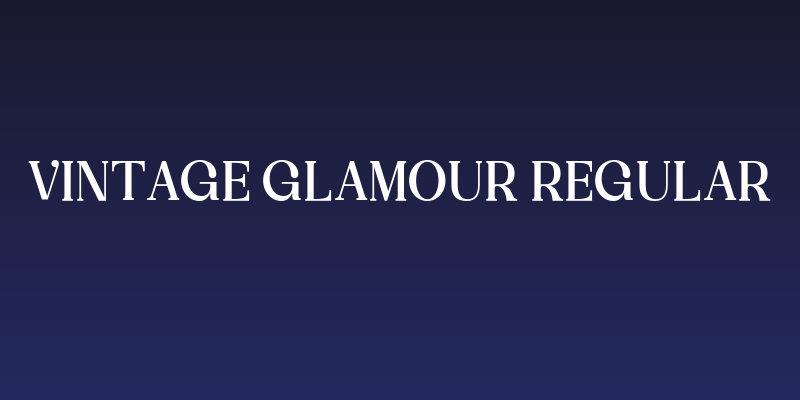Vintage Glamour Regular Social Header