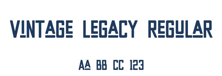 Vintage Legacy Regular Font Preview