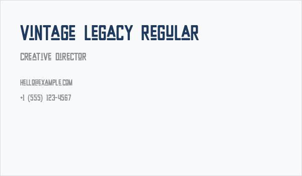 Vintage Legacy Regular Business Card