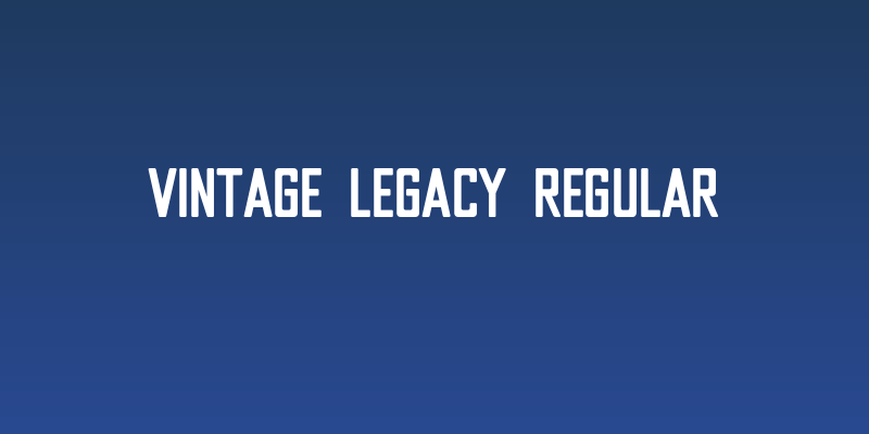 Vintage Legacy Regular Social Header