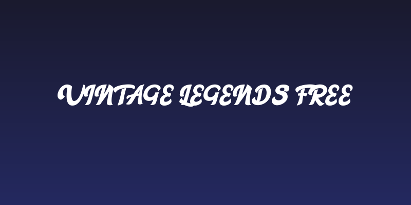 Vintage Legends FREE Social Header